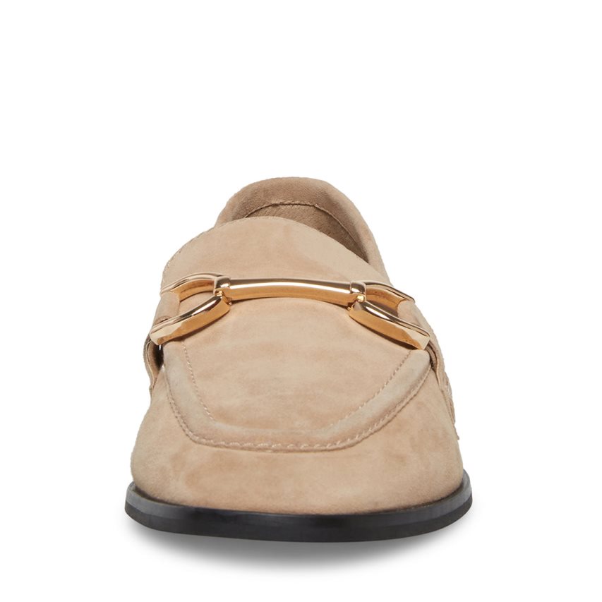 Loafers γυναικεια Steve Madden Carrine σουετ Μπεζ | GR-9251RGK