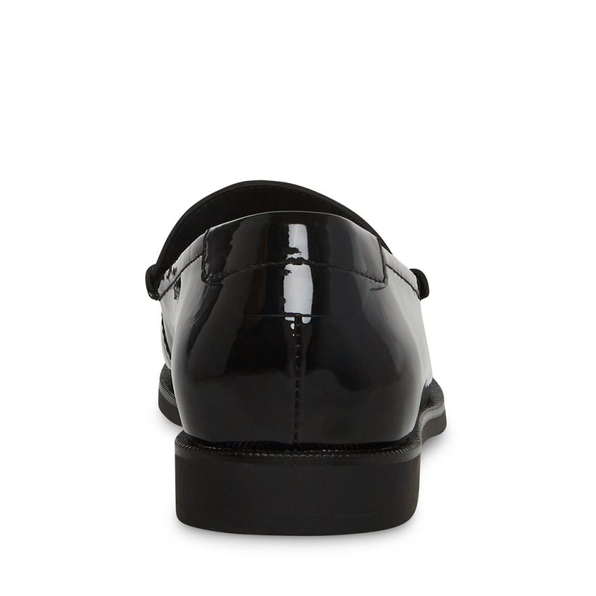 Loafers γυναικεια Steve Madden Emmet λουστρινι μαυρα | GR-4726FXO