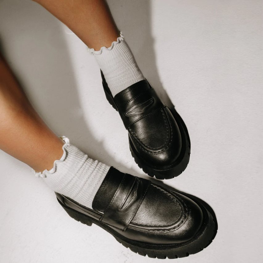 Loafers γυναικεια Steve Madden Lawrence δερματινα μαυρα | GR-3469XQU