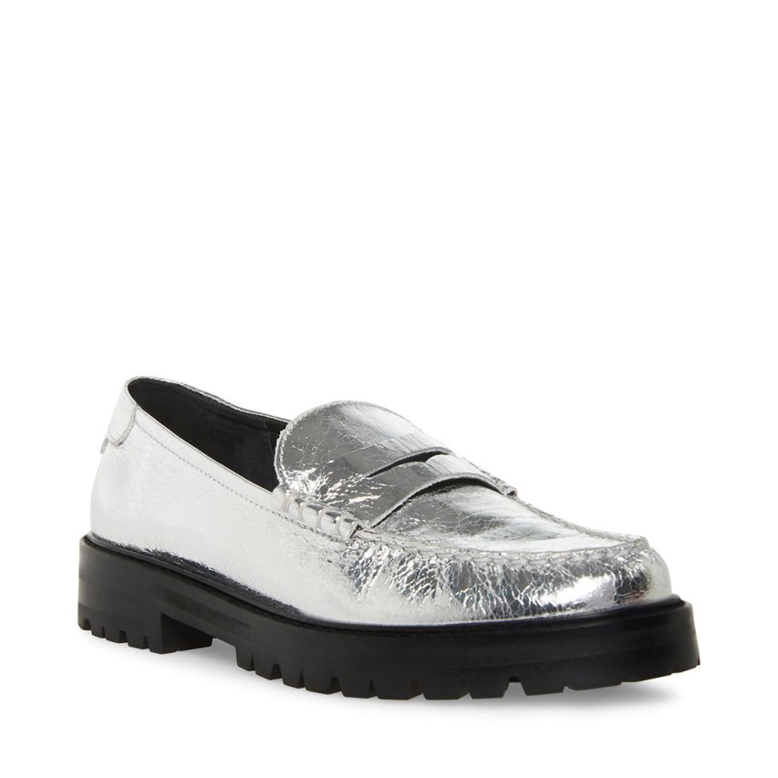 Loafers γυναικεια Steve Madden Madelyn ασημι | GR-62O4COK