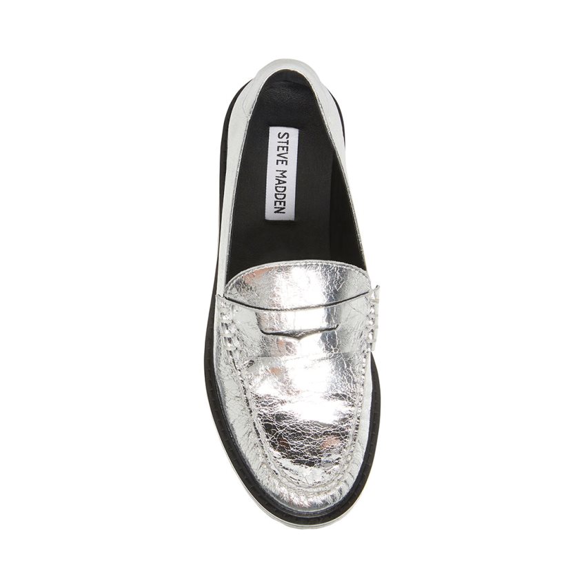 Loafers γυναικεια Steve Madden Madelyn ασημι | GR-62O4COK