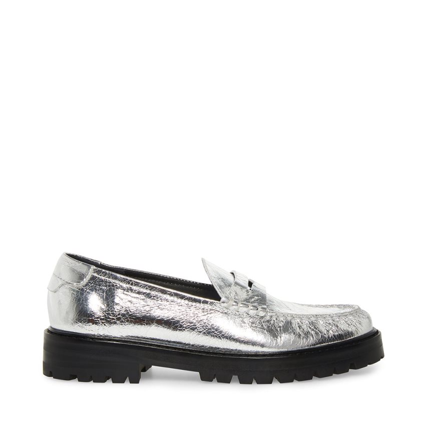 Loafers γυναικεια Steve Madden Madelyn ασημι | GR-62O4COK