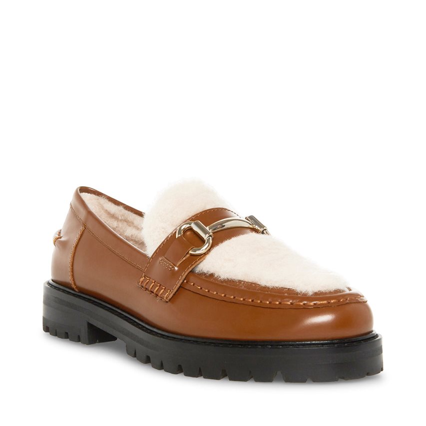 Loafers γυναικεια Steve Madden Marianna δερματινα καφε | GR-1456SUR