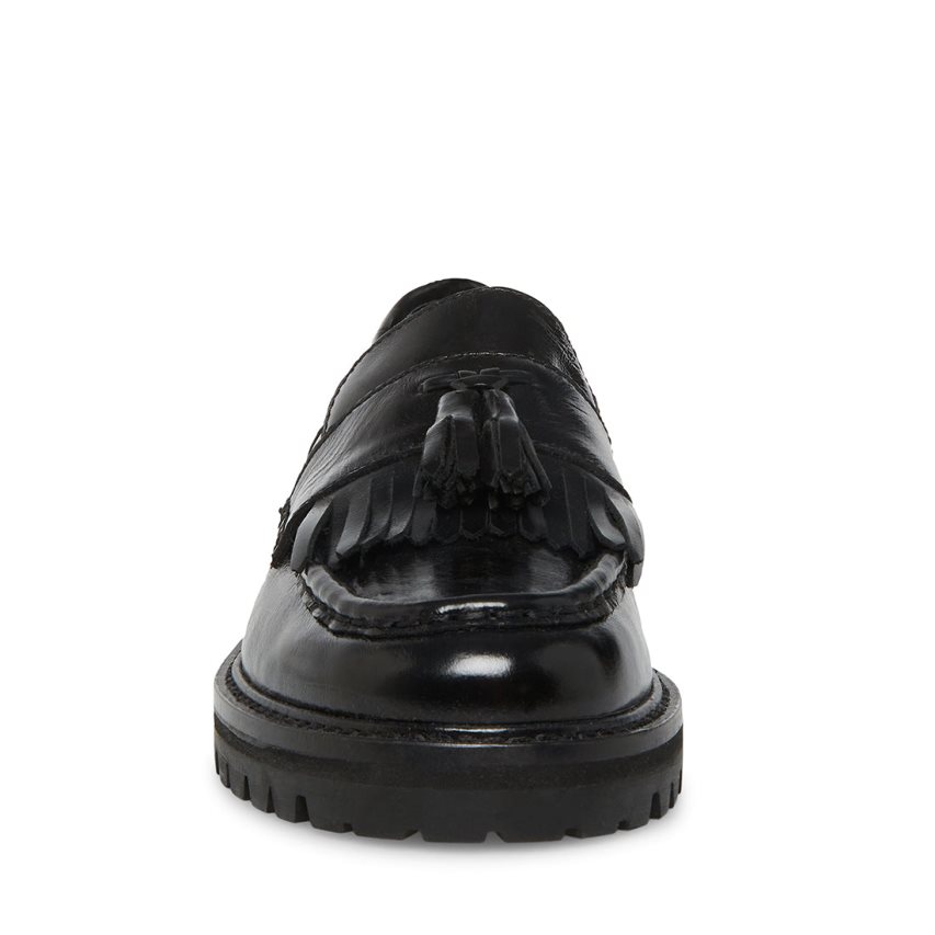 Loafers γυναικεια Steve Madden Minka δερματινα μαυρα | GR-1956BWE