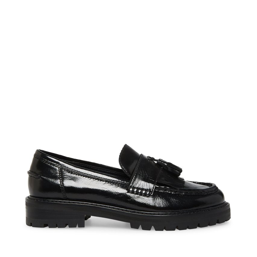 Loafers γυναικεια Steve Madden Minka δερματινα μαυρα | GR-1956BWE