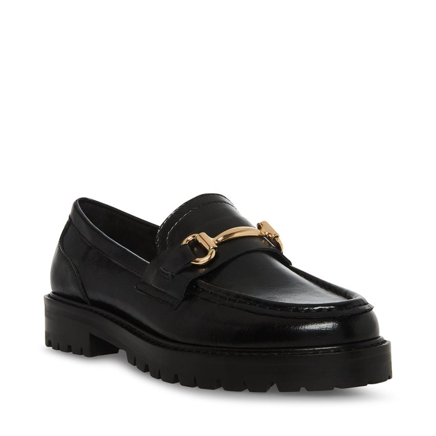 Loafers γυναικεια Steve Madden Mistor δερματινα μαυρα | GR-3O16CPS