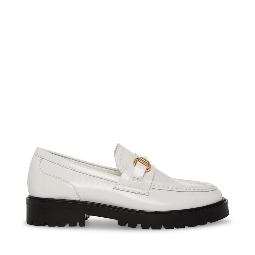 Loafers γυναικεια Steve Madden Mistor δερματινα ασπρα | GR-5142FJH