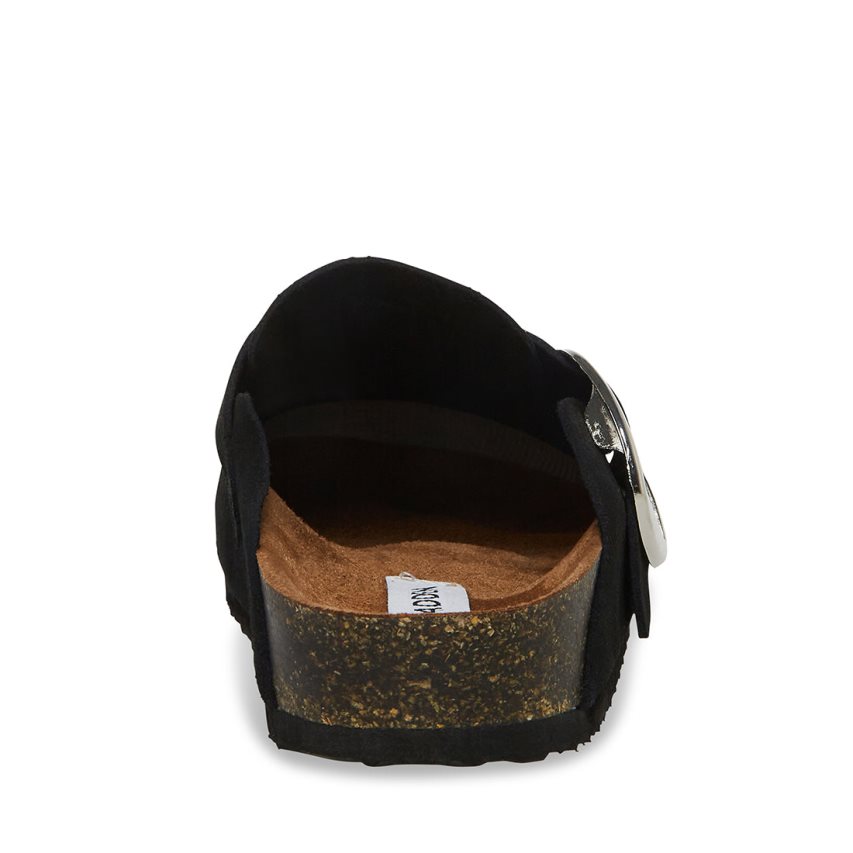 Loafers γυναικεια Steve Madden Social σουετ μαυρα | GR-3456RJC