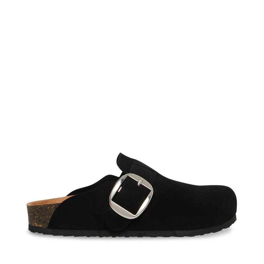 Loafers γυναικεια Steve Madden Social σουετ μαυρα | GR-3456RJC