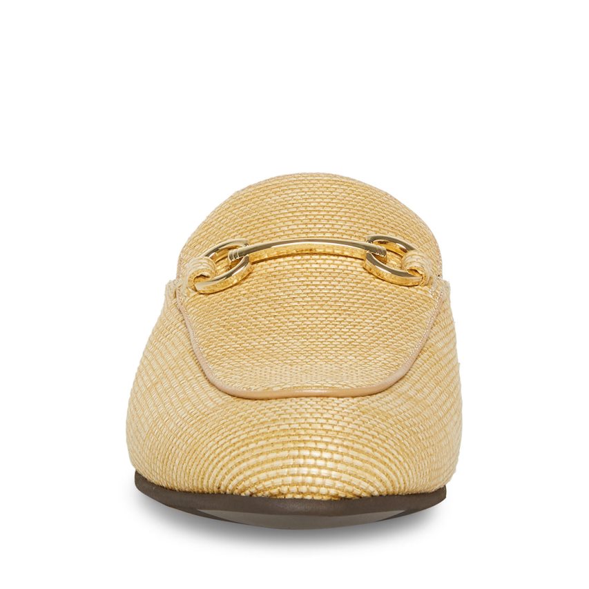 Mules ανδρικα Steve Madden Mateo Natural Raffia χρυσο χρωμα | GR-1369SEW