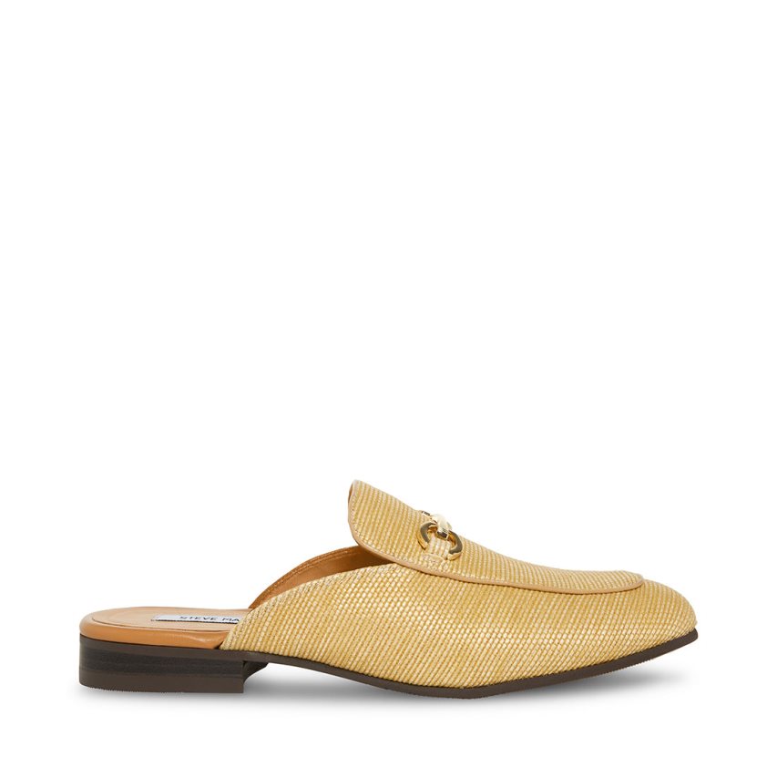 Mules ανδρικα Steve Madden Mateo Natural Raffia χρυσο χρωμα | GR-1369SEW