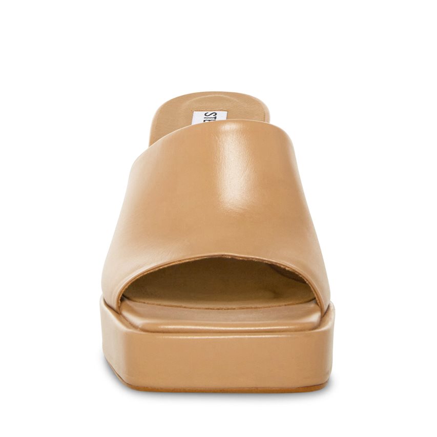 Mules γυναικεια Steve Madden Alex Natural δερματινα Μπεζ | GR-6758VGX