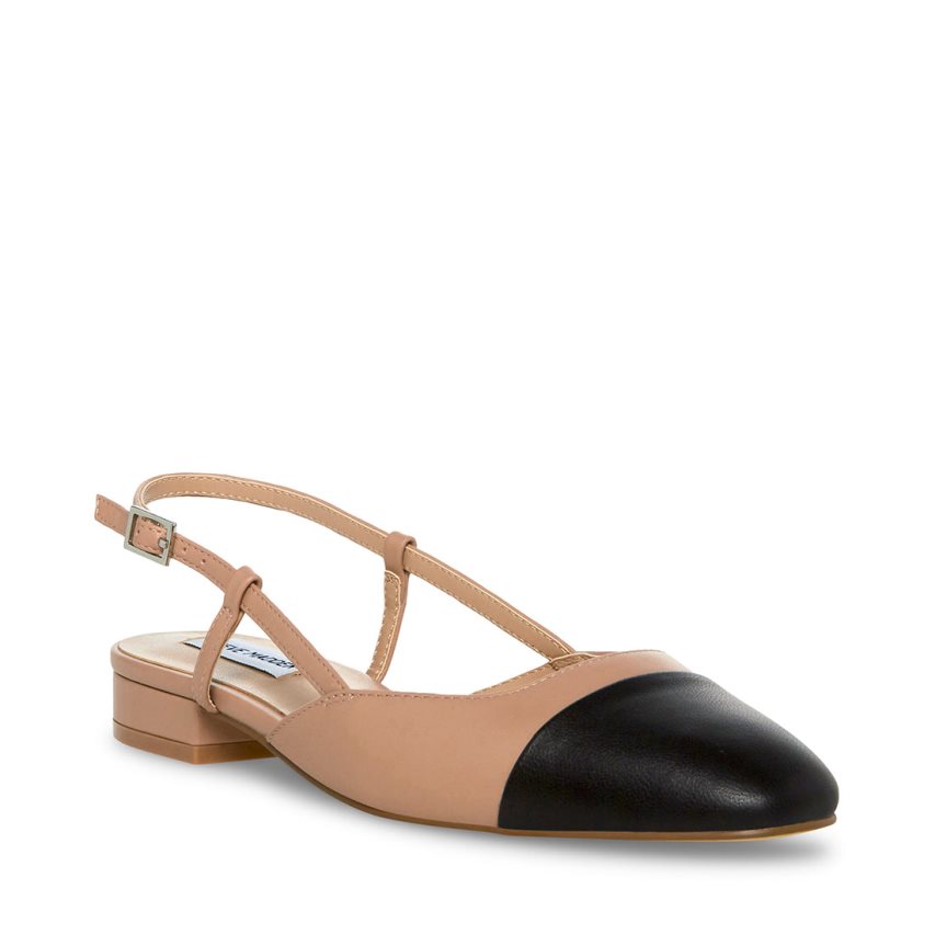Mules γυναικεια Steve Madden Belinda δερματινα Μπεζ μαυρα | GR-8179ETI