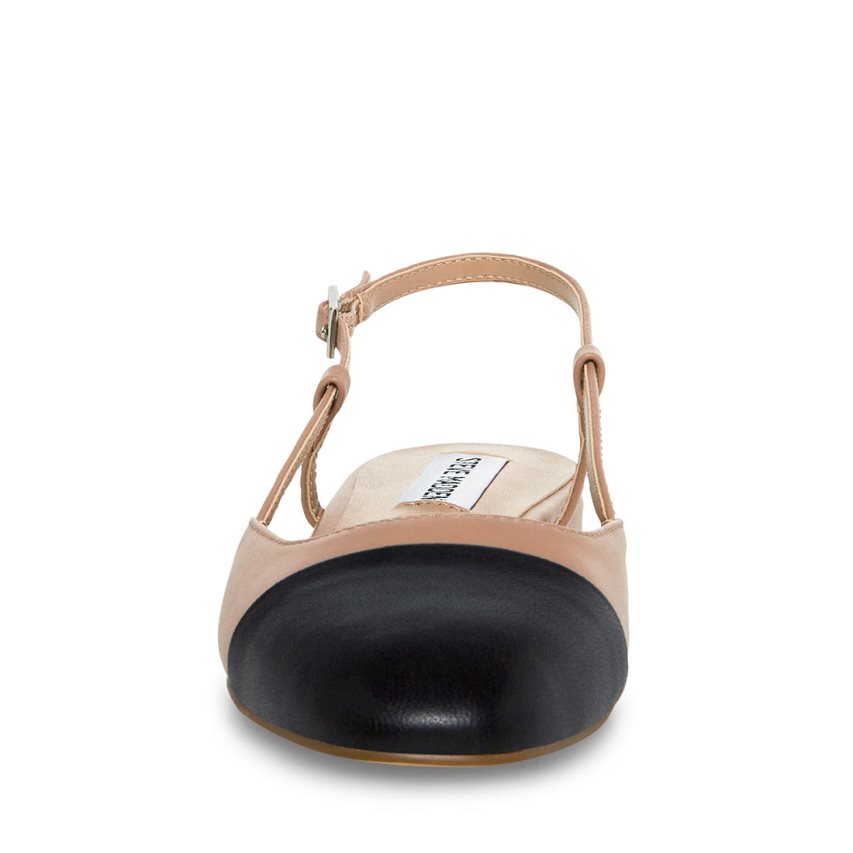 Mules γυναικεια Steve Madden Belinda δερματινα Μπεζ μαυρα | GR-8179ETI