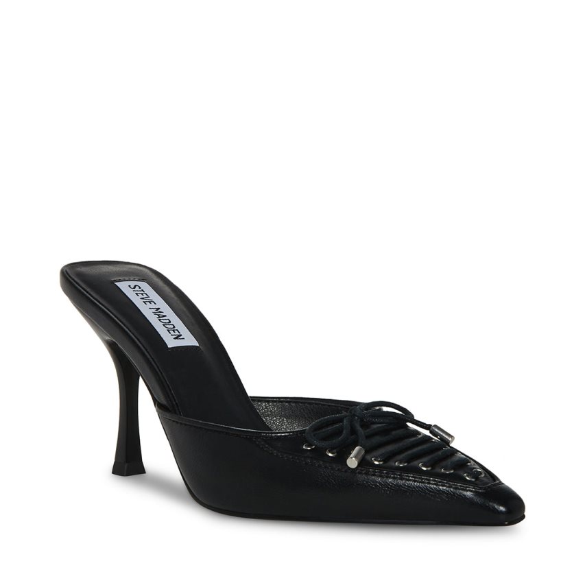 Mules γυναικεια Steve Madden Brianne μαυρα | GR-29O8LXI