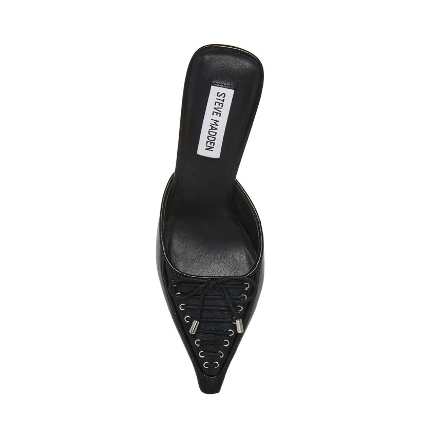 Mules γυναικεια Steve Madden Brianne μαυρα | GR-29O8LXI