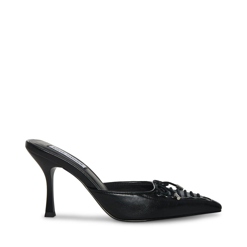 Mules γυναικεια Steve Madden Brianne μαυρα | GR-29O8LXI