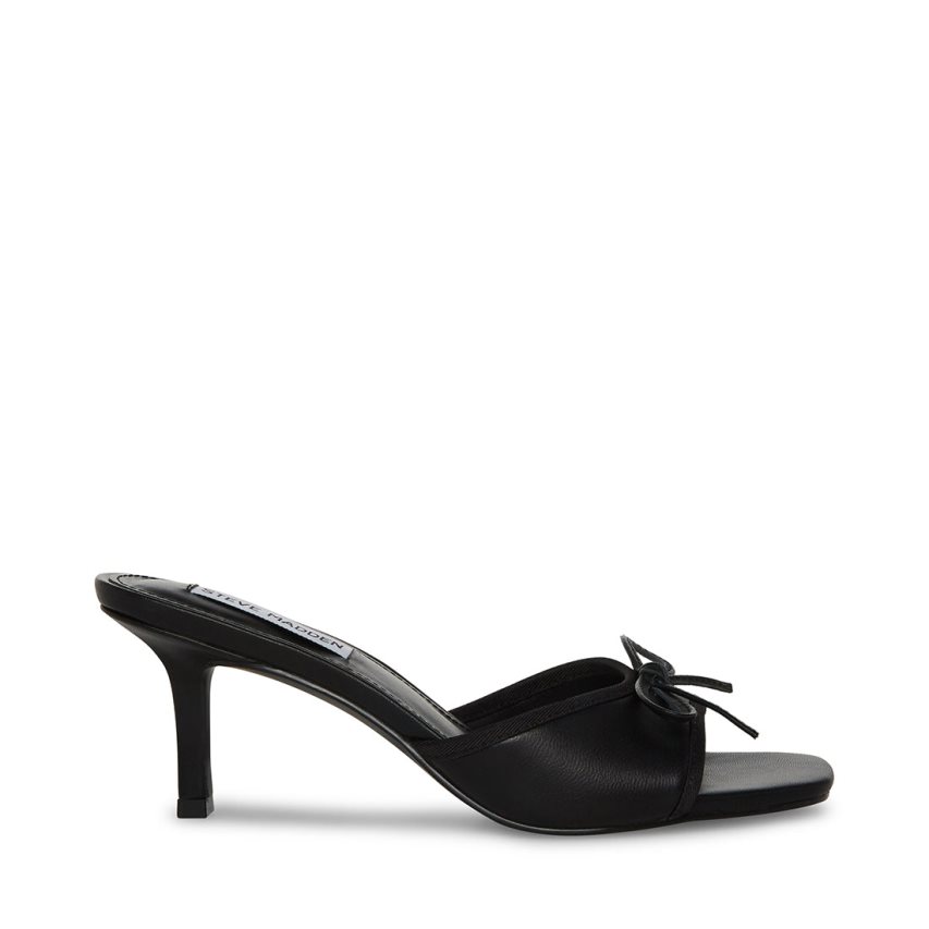 Mules γυναικεια Steve Madden Emory δερματινα μαυρα | GR-O386EGZ