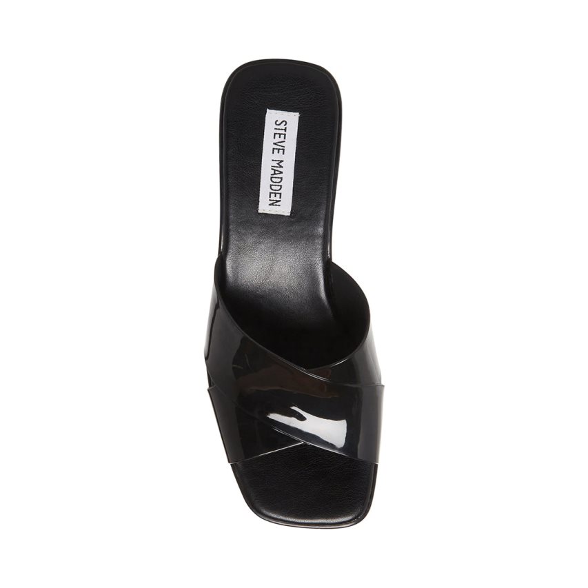 Mules γυναικεια Steve Madden Harley μαυρα | GR-9637ZFU