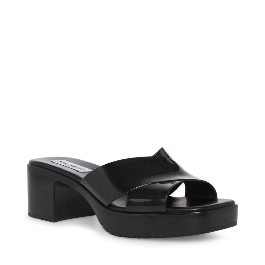 Mules γυναικεια Steve Madden Harley μαυρα | GR-9637ZFU