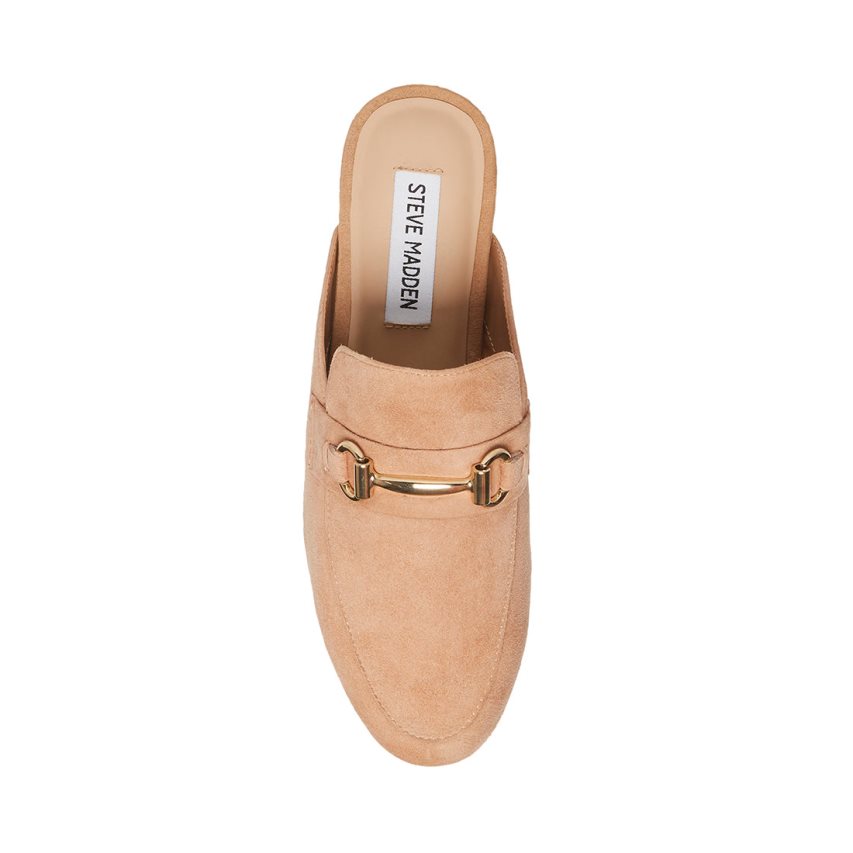 Mules γυναικεια Steve Madden Kandi Camel σουετ Μπεζ | GR-1726CQO