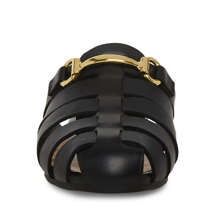 Mules γυναικεια Steve Madden Kelby δερματινα μαυρα | GR-1753IML