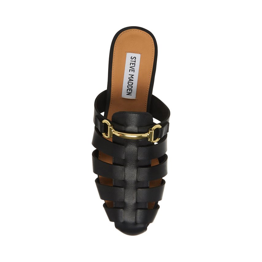 Mules γυναικεια Steve Madden Kelby δερματινα μαυρα | GR-1753IML