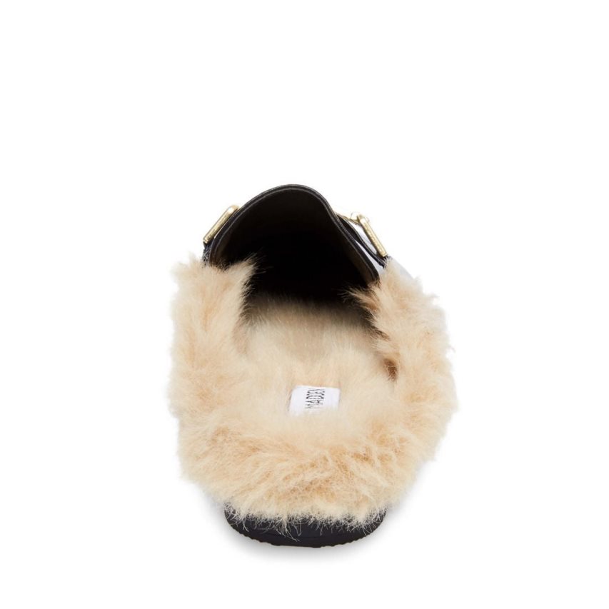 Mules γυναικεια Steve Madden Khloe δερματινα μαυρα | GR-6O93NOK