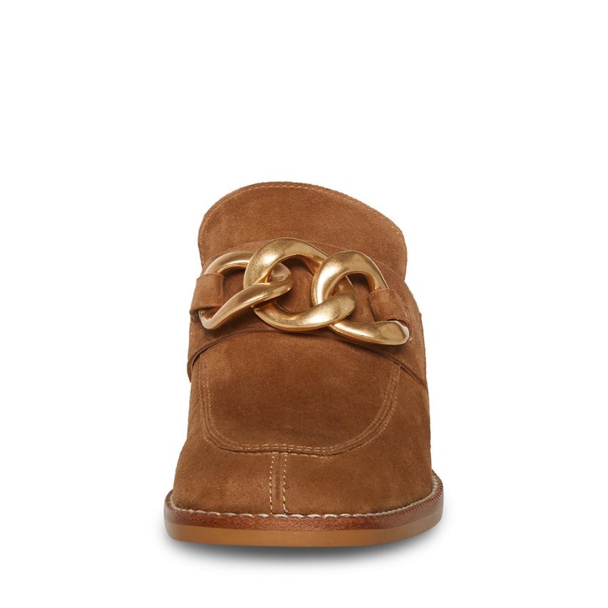 Mules γυναικεια Steve Madden Lorie Chestnut σουετ καφε | GR-6491GTU