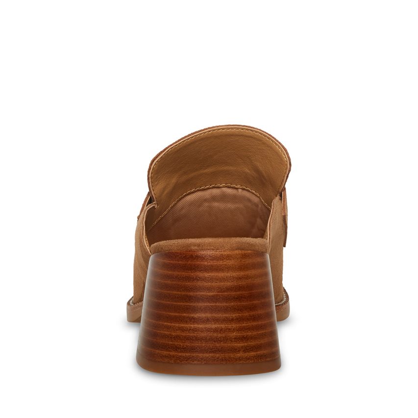 Mules γυναικεια Steve Madden Lorie Chestnut σουετ καφε | GR-6491GTU