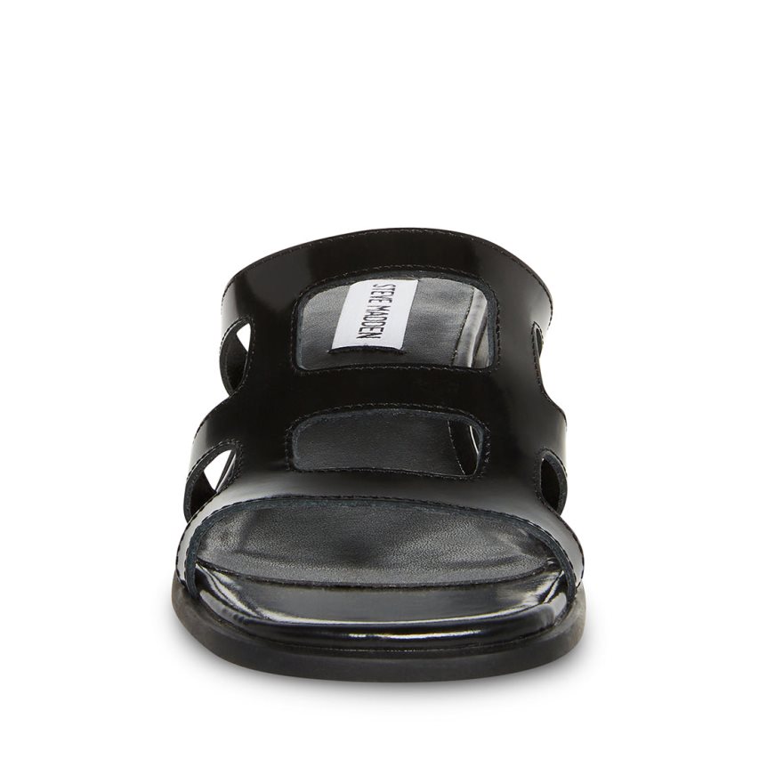 Mules γυναικεια Steve Madden Princess δερματινα μαυρα | GR-9825HTD