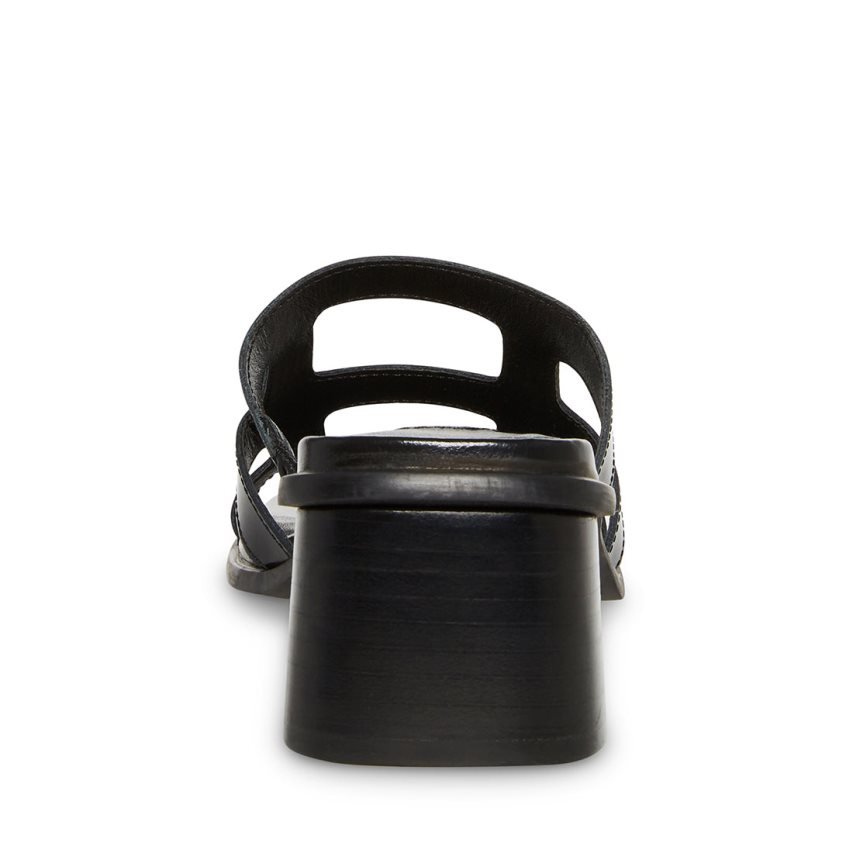Mules γυναικεια Steve Madden Princess δερματινα μαυρα | GR-9825HTD