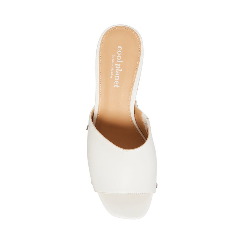 Mules γυναικεια Steve Madden Restore ασπρα | GR-82O1XHB