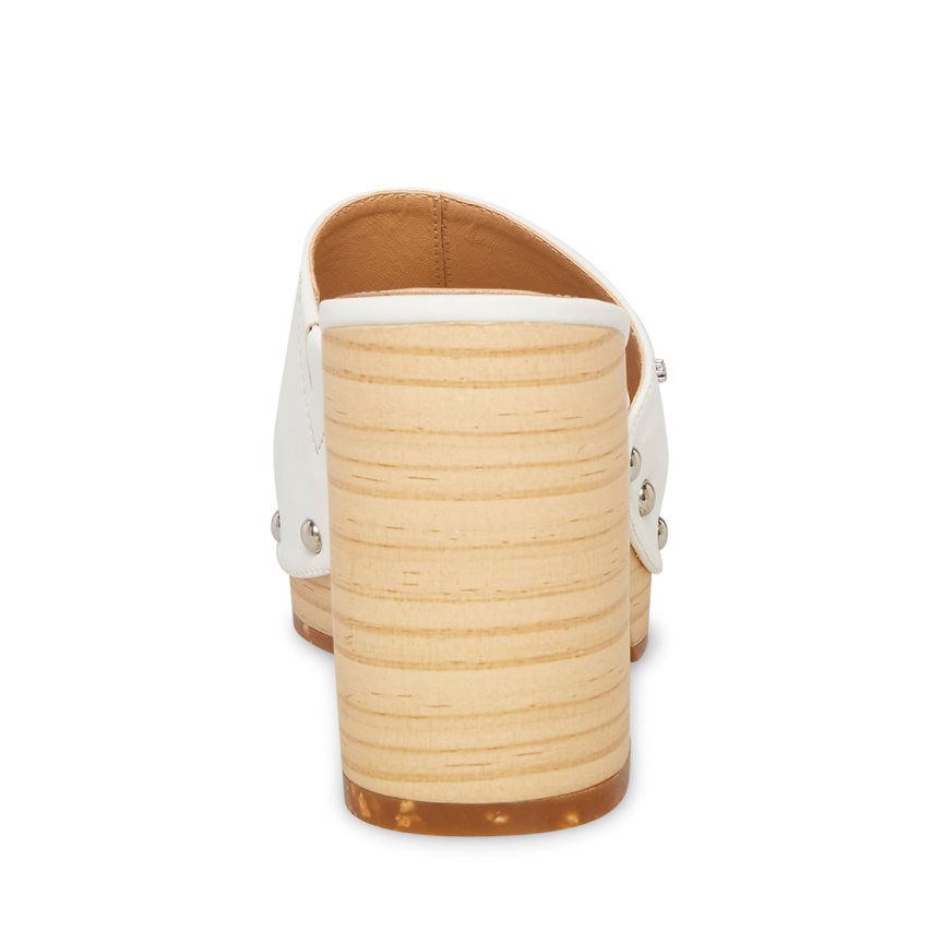 Mules γυναικεια Steve Madden Restore ασπρα | GR-82O1XHB