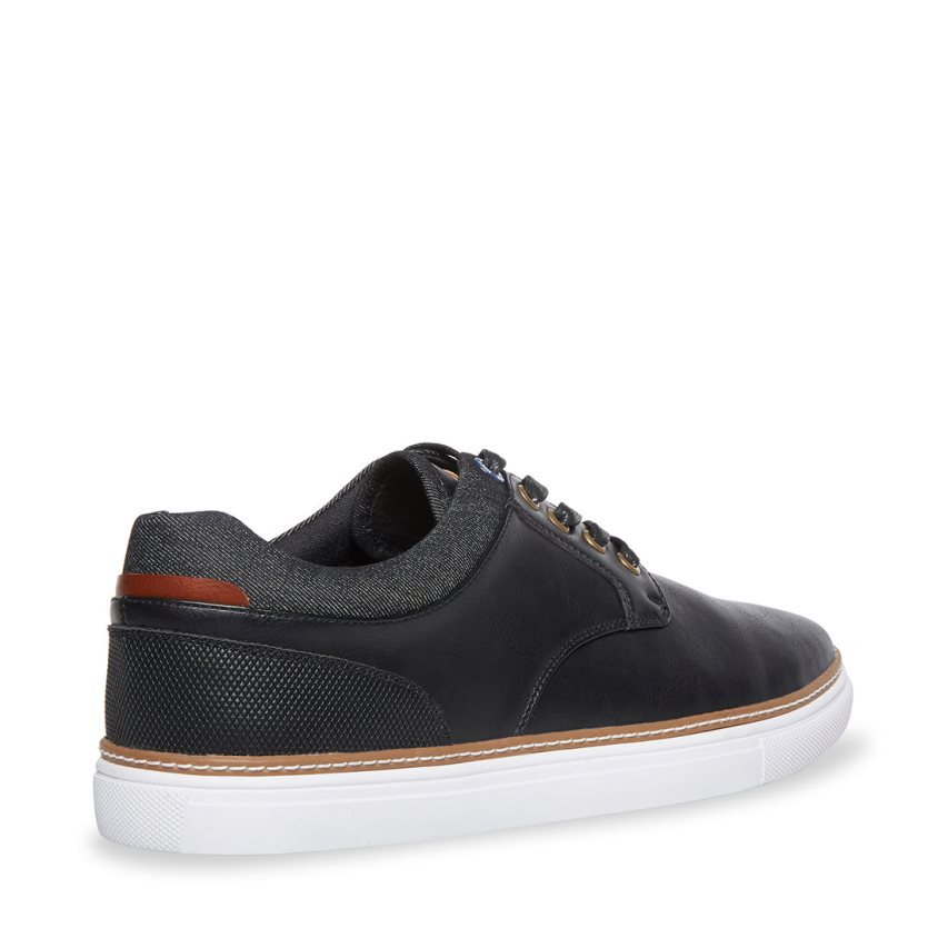 Αθλητικά Παπούτσια ανδρικα Steve Madden Gully δερματινα μαυρα | GR-3496ENW