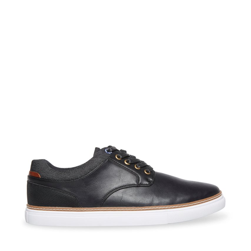 Αθλητικά Παπούτσια ανδρικα Steve Madden Gully δερματινα μαυρα | GR-3496ENW