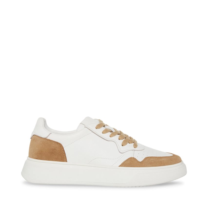 Αθλητικά Παπούτσια ανδρικα Steve Madden Jorgee σουετ ασπρα καφε | GR-4671EKM