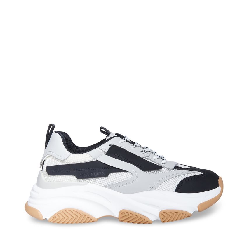 Αθλητικά Παπούτσια ανδρικα Steve Madden Possess μαυρα ασπρα | GR-7413QGH
