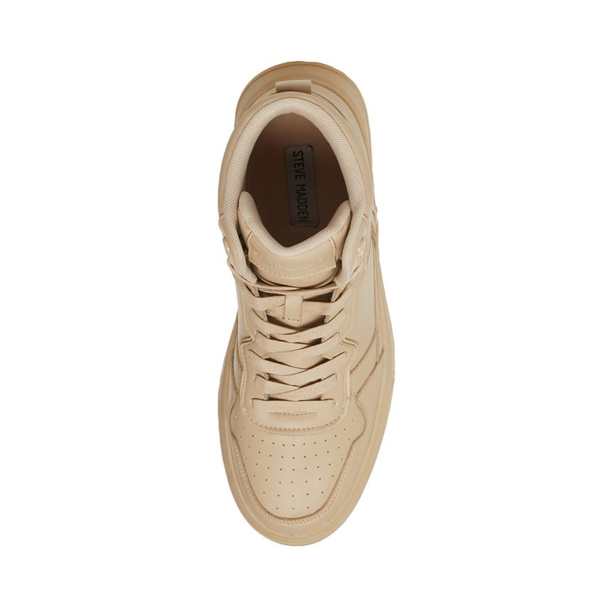 Αθλητικά Παπούτσια ανδρικα Steve Madden Jordee δερματινα Μπεζ | GR-83O1ZIW