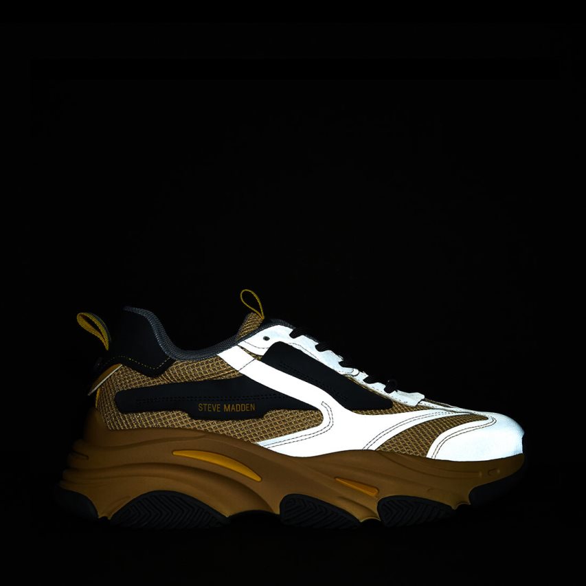 Αθλητικά Παπούτσια ανδρικα Steve Madden Possess χρυσο χρωμα γκρι | GR-9528ZBV