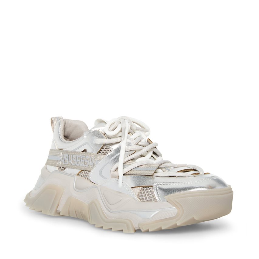 Αθλητικά Παπούτσια γυναικεια Steve Madden Power ασημι | GR-4O71FMU