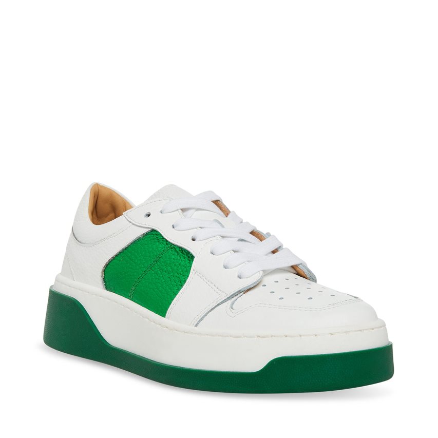 Αθλητικά Παπούτσια γυναικεια Steve Madden Joey ασπρα πρασινο | GR-51O8KEV