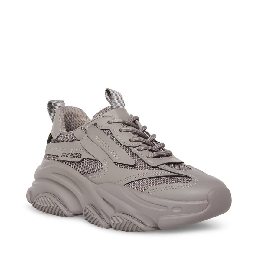 Αθλητικά Παπούτσια γυναικεια Steve Madden Possession γκρι | GR-67O3XBS