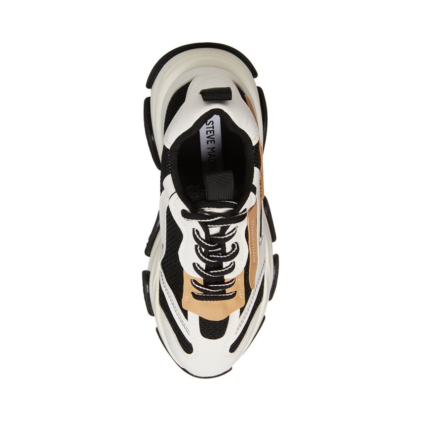 Αθλητικά Παπούτσια γυναικεια Steve Madden Possession μαυρα ασπρα Μπεζ | GR-6973PLB