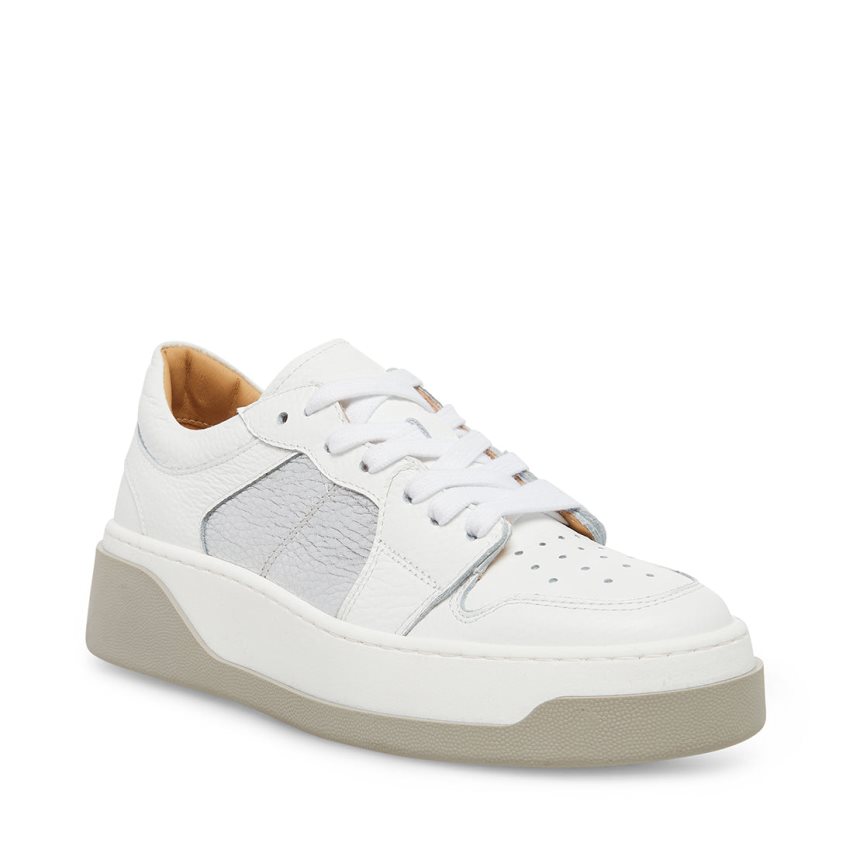 Αθλητικά Παπούτσια γυναικεια Steve Madden Joey ασπρα ασημι | GR-7485KNY