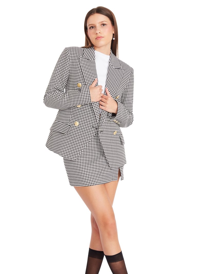 Μπλέιζερ γυναικεια Steve Madden Naomi μαυρα ασπρα | GR-2859TXO