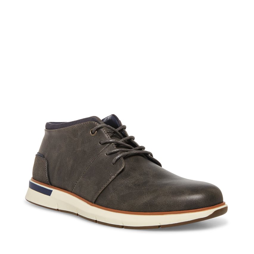 Μπότες Chukka ανδρικα Steve Madden Collier σκούρο καφε | GR-618OJPX