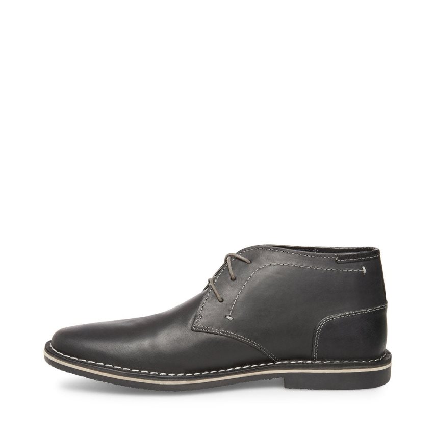 Μπότες Chukka ανδρικα Steve Madden Harken δερματινα μαυρα | GR-5319XKI