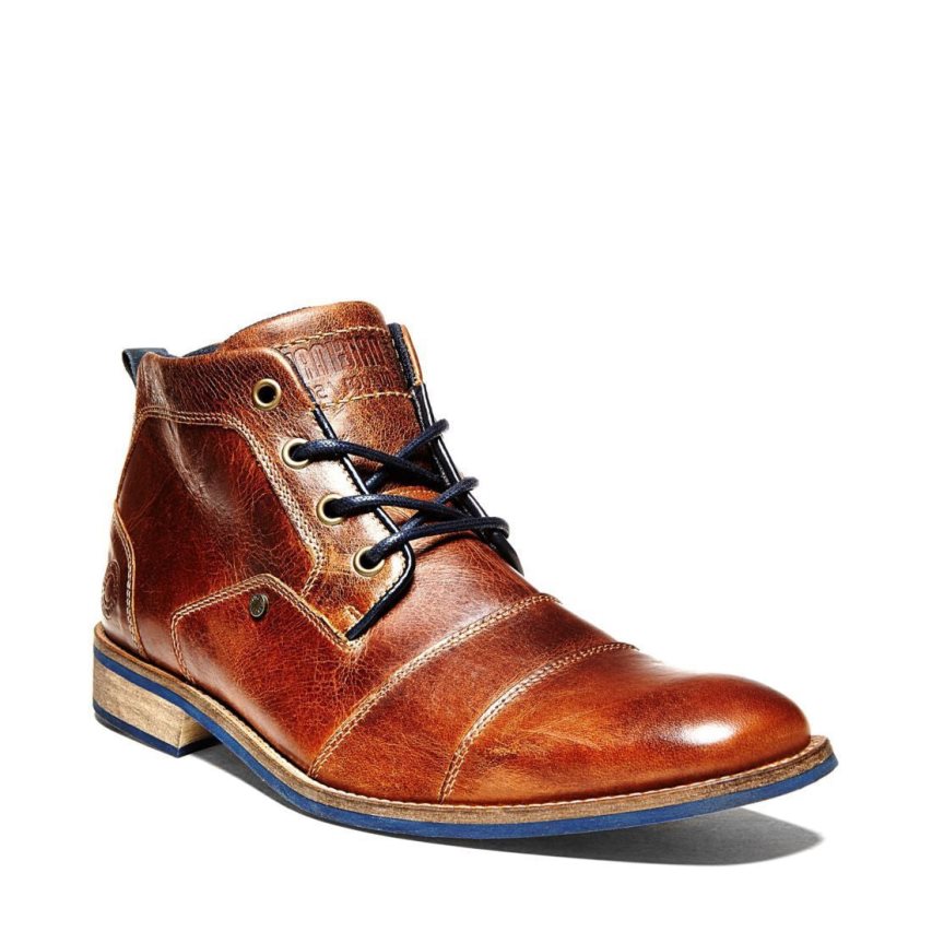 Μπότες Chukka ανδρικα Steve Madden Kramerr δερματινα καφε | GR-8459MHB