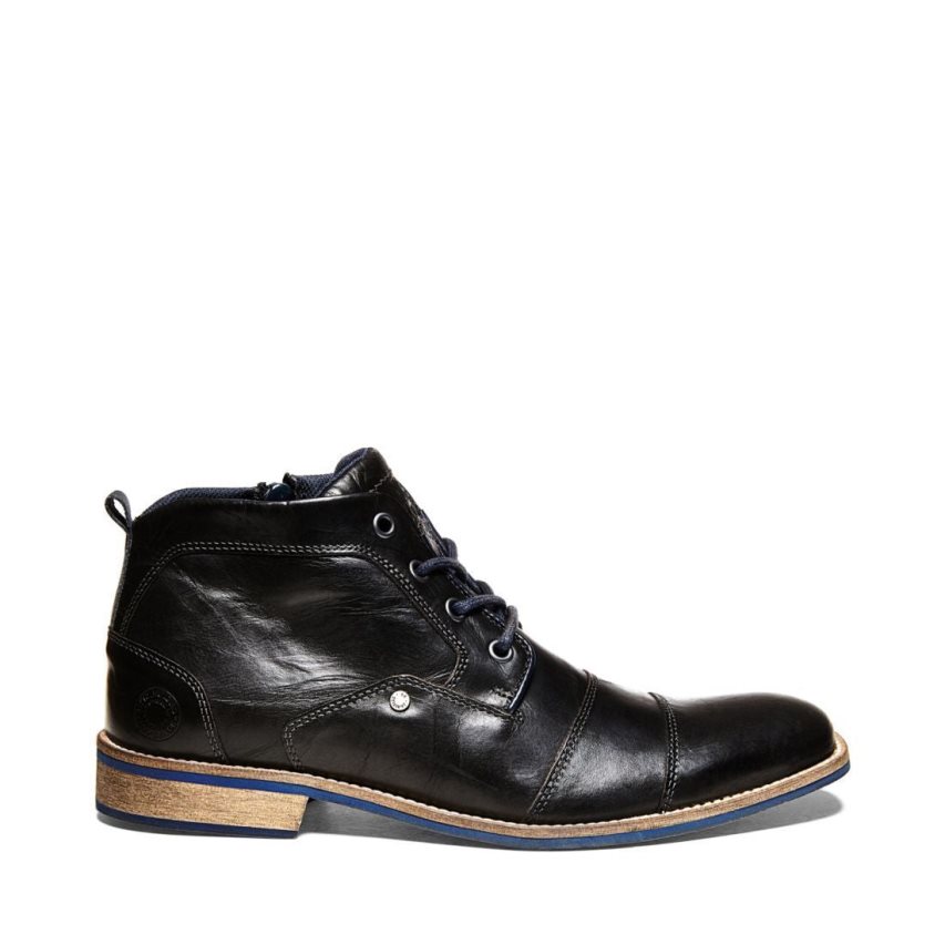 Μπότες Chukka ανδρικα Steve Madden Kramerr δερματινα μαυρα | GR-8O93JEL